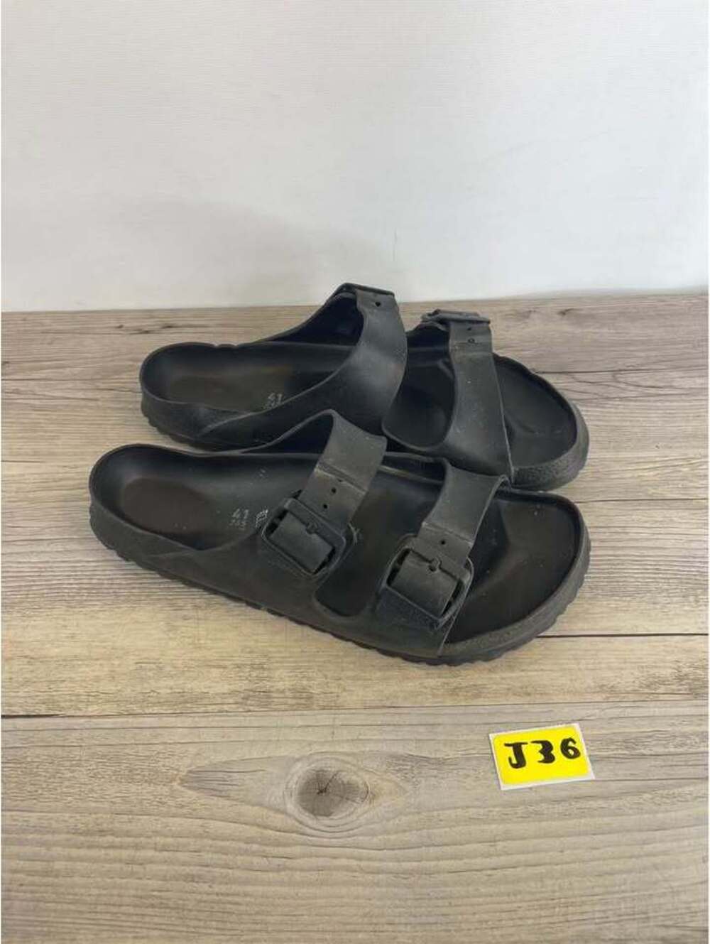 Birkenstock Arizona EVA Sandals Black Molded Slide Shoes Mens 8 Womens 10 EU 41